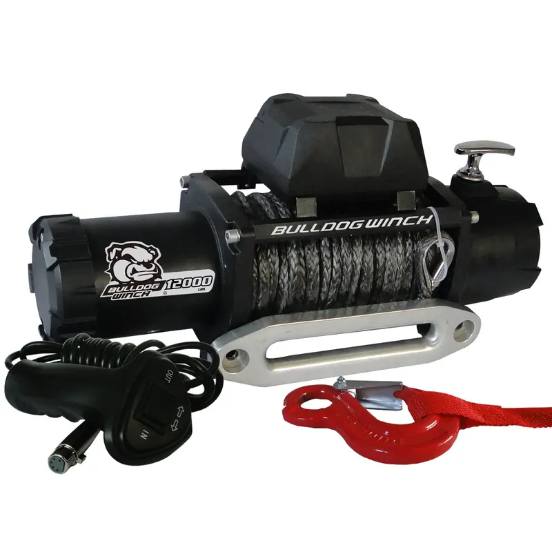 Bulldog Winch 12,000-Lb Capacity – Synthetic Rope, Series-Wound Motor & Roller Fairlead For Heavy-Duty Recovery 1