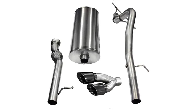 Corsa Performance 14882Blk Cat-Back Exhaust System – 3.0" Stainless Steel, Single Exit, Black Tips For Cadillac Escalade/Gmc Yukon Xl 1