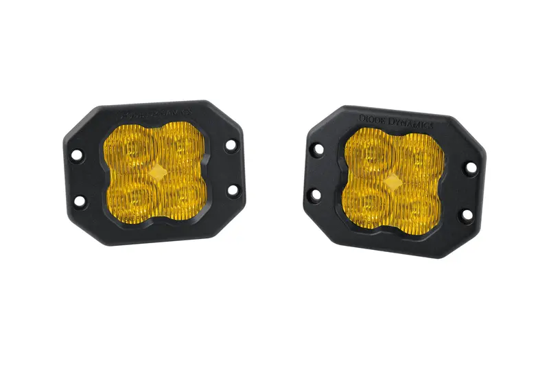 Diode Dynamics Ss3 Pro Abl Yellow Flush-Mount Driving Light Pair 1