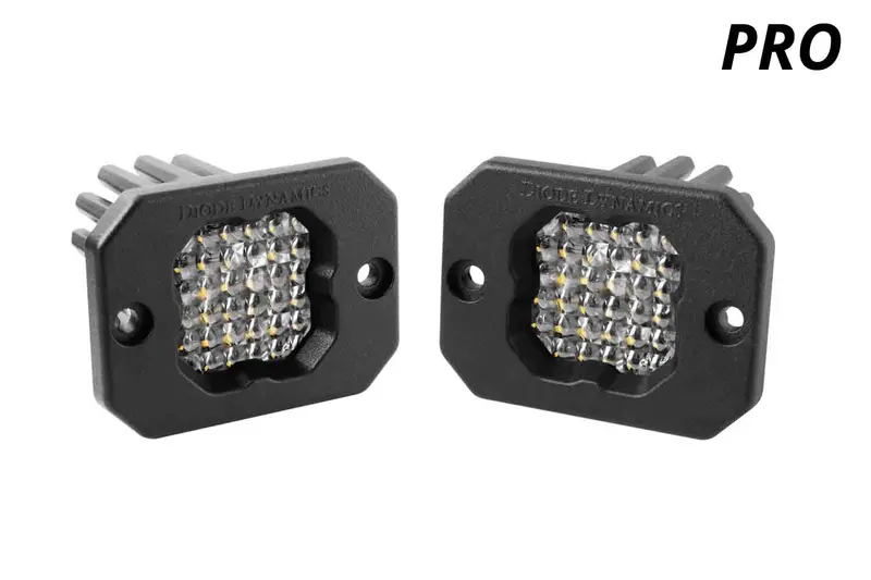 Diode Dynamics Stage Series C1 Led Pod Pair – White Flood, Flush Mount, Model Dd6476P 1