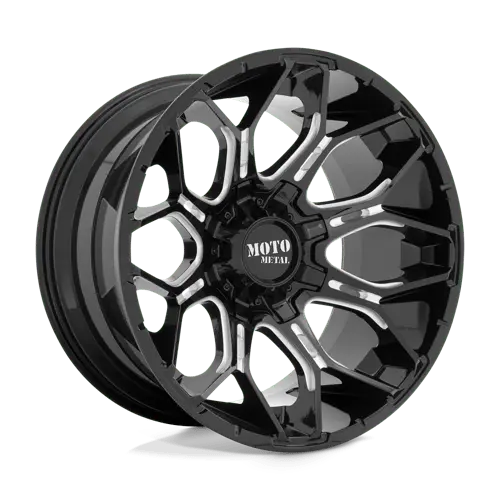 Moto Metal Mo80829087300 Forged Aluminum Wheel – 20X9", 8X170 Pcd, Gunmetal Black With Mill Accents, 0Mm Offset 1