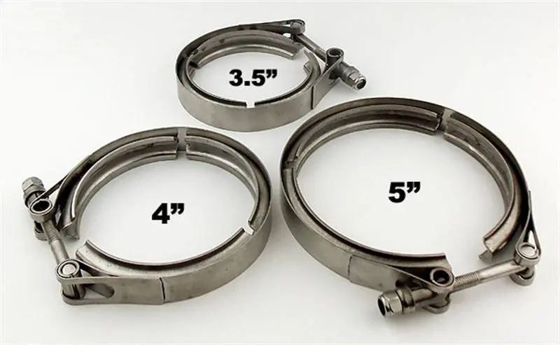 Pypes 4-Inch V-Band Exhaust Clamp – Natural 304 Stainless Steel For High-Performance Exhaust Systems 1