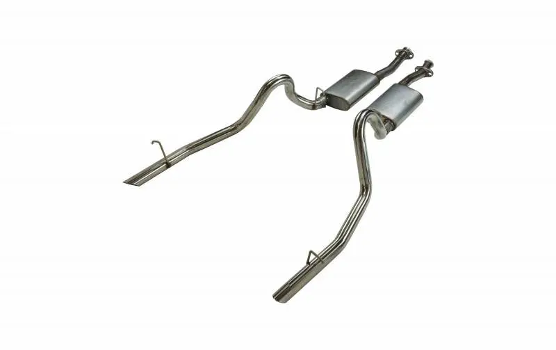 Pypes Sfm13V Cat-Back Exhaust System For 1979–1997 Ford Mustang – Dual Exit, 2.5" Stainless Steel With Violator Mufflers 1