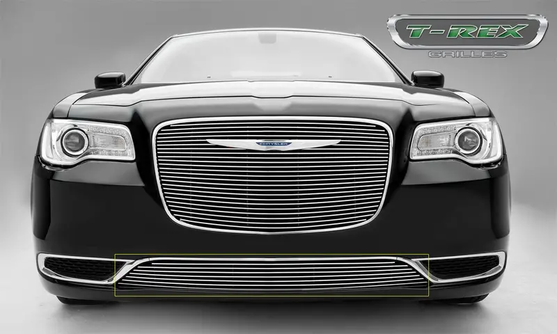 T-Rex Grilles 25436 Polished Aluminum Horizontal Billet Bumper Grille – Overlay Style 1