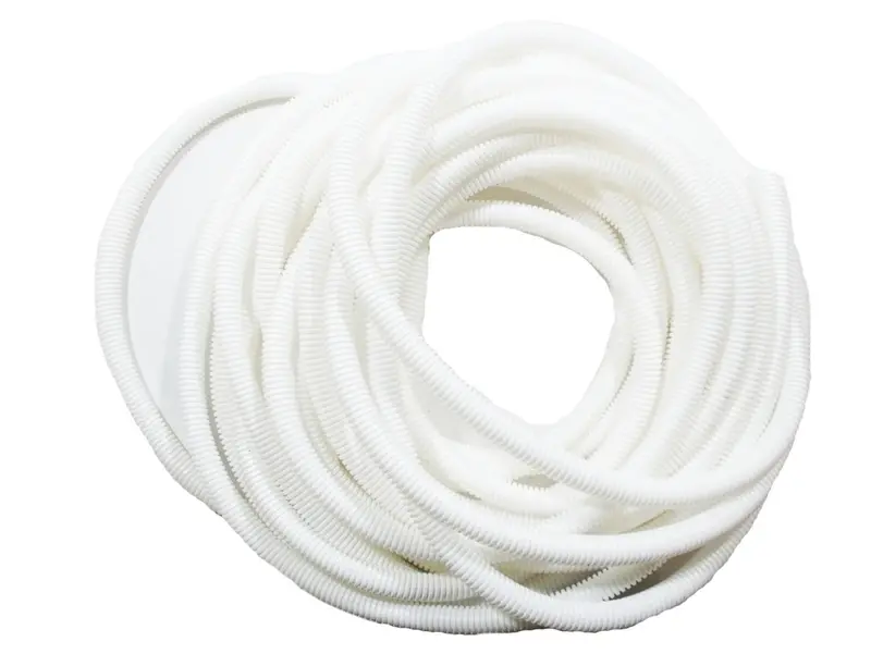 Taylor Cable 38932 White Convoluted Tubing – 3/8" I.D., 50-Foot Roll 1